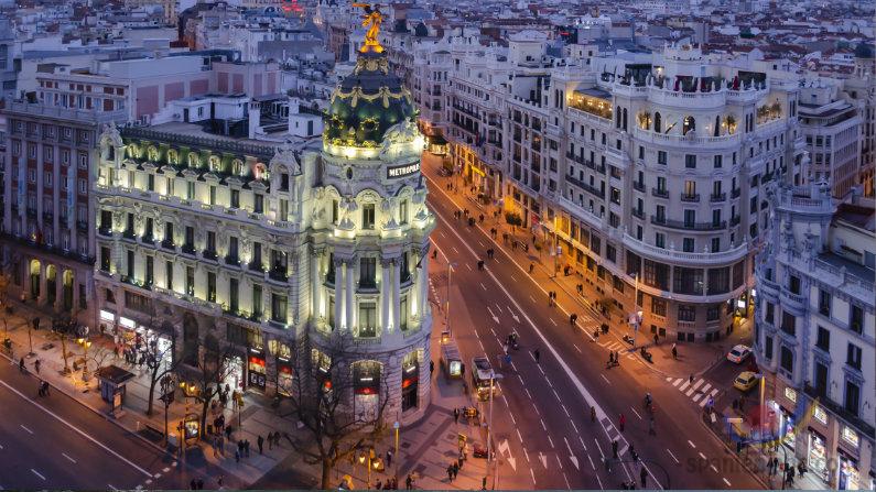 Region Madrid und Stadt Madrid Gran Via Madrid