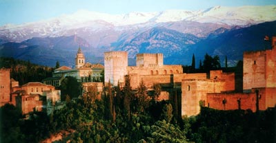 Die Alhambra und Stadtviertel von Granada